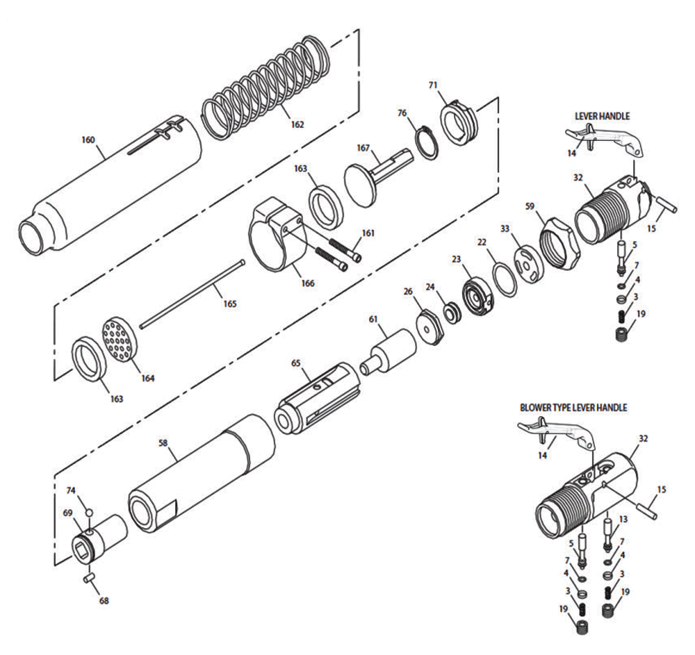 Fig-0 Diagram and Parts List for CP0456-LASAN  Chicago Pneumatic Scaler
